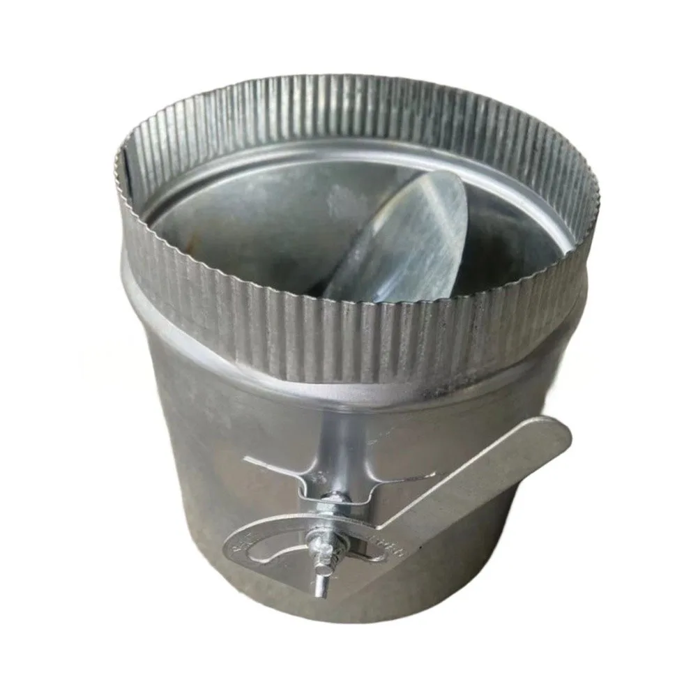 100mm Outlet Manual Air Volume Control Valve Galvanized Steel Construction for Efficient Ventilation System Control