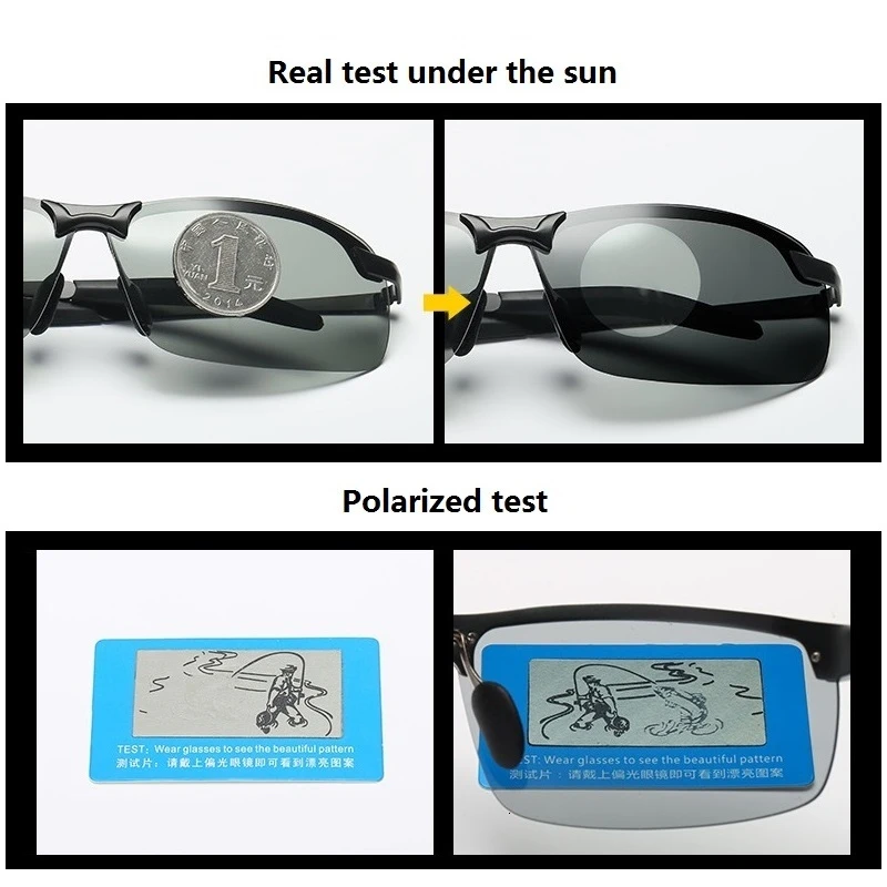 Classic Photochromic Sunglasses Men Polarized Driving Glasses Women Change Color Sun Glasses Day Night Vision Driver's Eyewear view 3