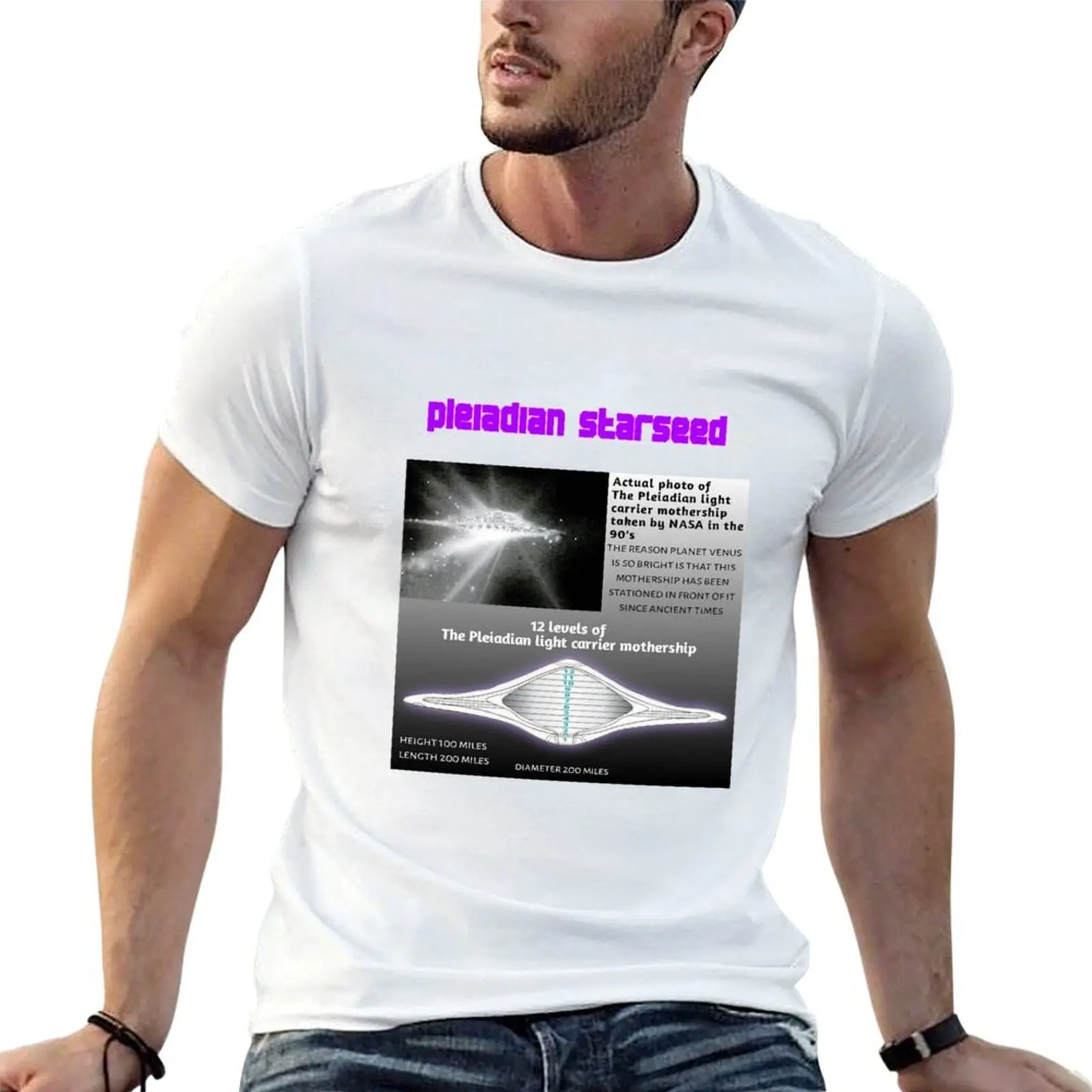

t man t Lightship shirts cotton t REAL pack Pleiadian heavy man Image cotton T-Shirt shirt anime for man shirts for