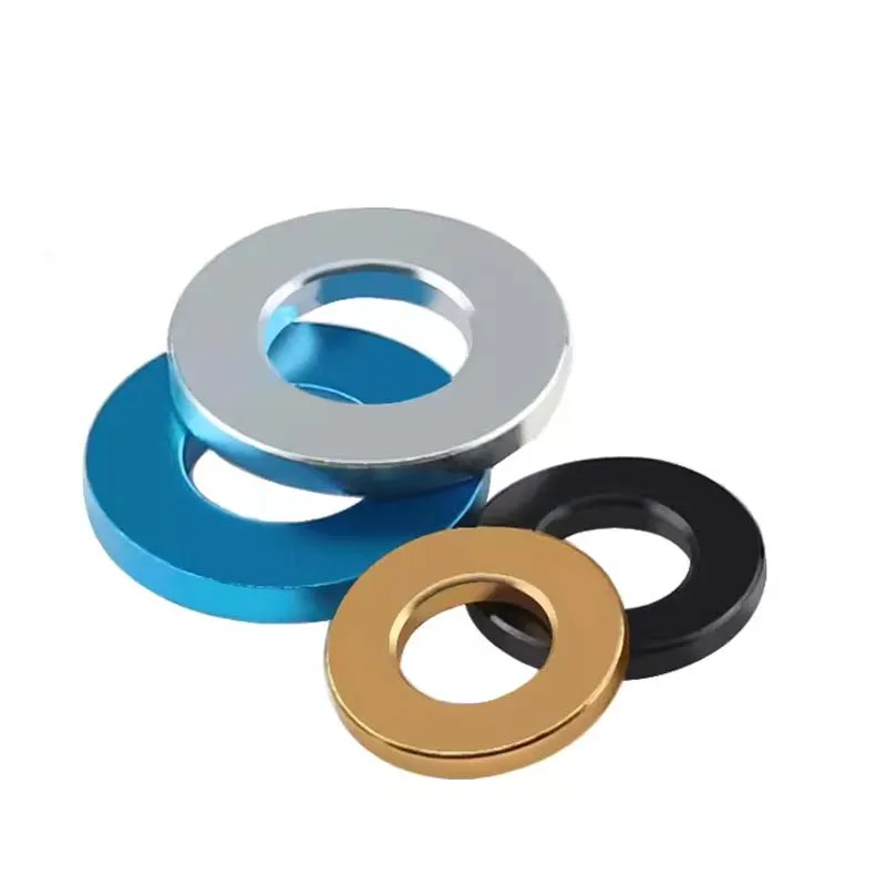 10 pz/lotto Multi-Colore Colorato Anodizzato In Lega di Alluminio Rondella Piatta In Alluminio Guarnizione Piatto Rondella per RC Parte M5 M6 M8 M10 M12