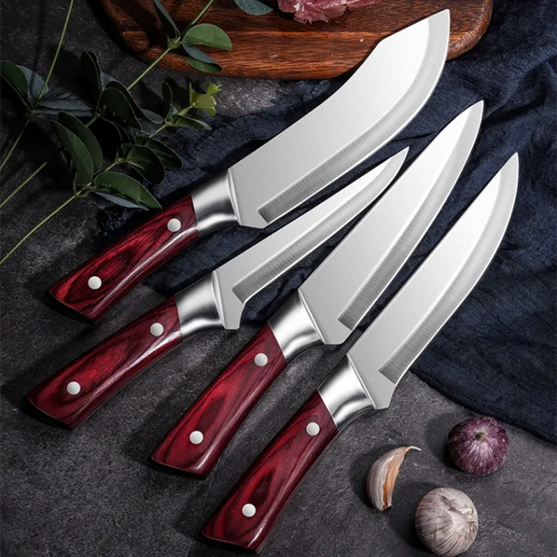 Stainless Steel Boning Knife Butcher's Knife Meat Cleaver Slicing Knife Kitchen Knife Cooking Tools