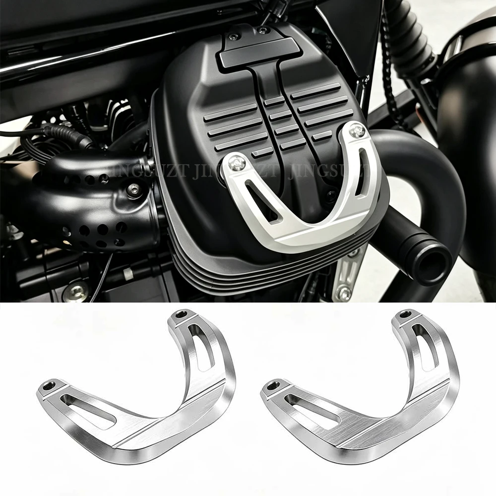 Image of Motorrad-Motorschutzabdeckung für V7 850 Stone V7 Special V9 Bobber 2017-2026, Kollisionsschutz aus Aluminium, Zylinderkopfschutz