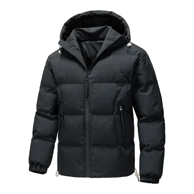 

High Quality Men's Hooded Cotton Jacket Winter Fashionable Warm Windproof Casual Outerwear Comfortable Soft Material