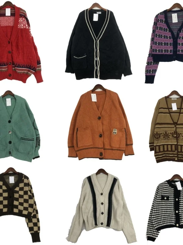 

Vintage Small Size Open Cardigan Jaet Men's Wool Retro Versatile National Sle Premium Winter Sweater W36 Commute Sle Pr...