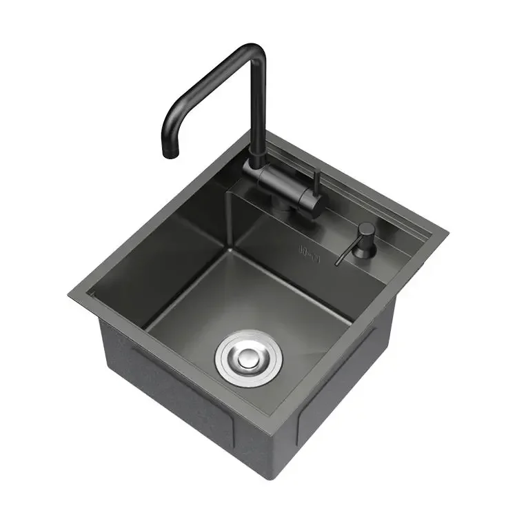 Nano finish Black Bar 304 Stainless Steel Handmade Hidden Kitchen Sink