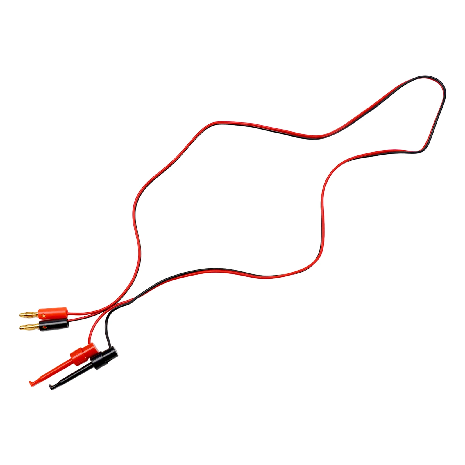 1 Meter For Multimeter Test Adapter with 4mm Banana Connector and Large Hook Clamp Clips for Precise Measurements