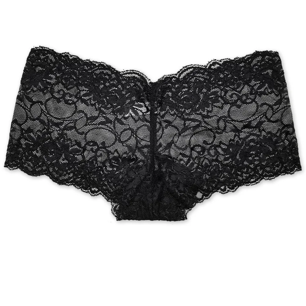 5 Pcs/Set Female Boxers Underwear Lace Boyshorts Women Transparent Panties Shorts Ladies Lingerie