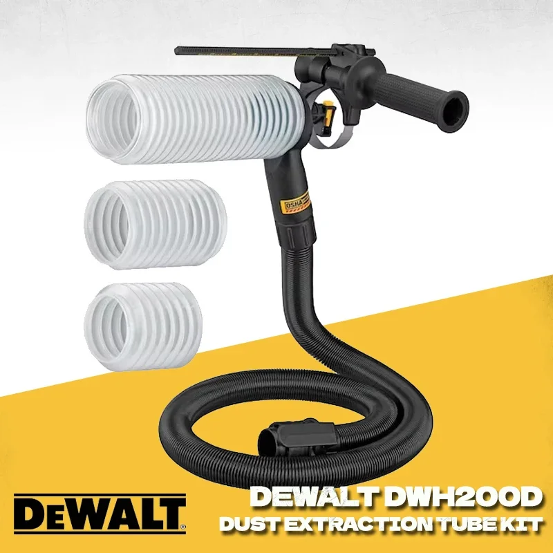 DEWALT DWH200D Dust Extraction Tube Kit With Hose For SDS Plus Rotary Hammers OSHA® Clear tubes Collecting Dust DWH200