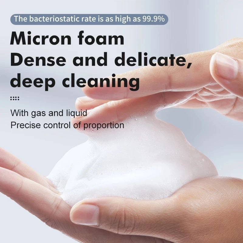 Dispenser di sapone in schiuma liquida creativa Youpin lente d'ingrandimento HD Display della temperatura della luce di riempimento a LED lavaggio a mano