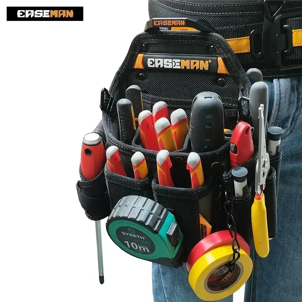 

EASEMAN 2024 Heavy Tool Belt Bag Tool Pouch Quick-hook High-quality Electrician Carpenters Man Gift