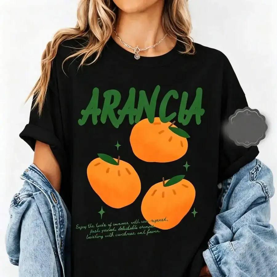 [100% Cotton]Vintage Orange Shirt,Oranges Italian Summer Shirt,Citrus Foodie Aesthetic,Oranges Tee, Foodie Vintage Graphic Shirt
