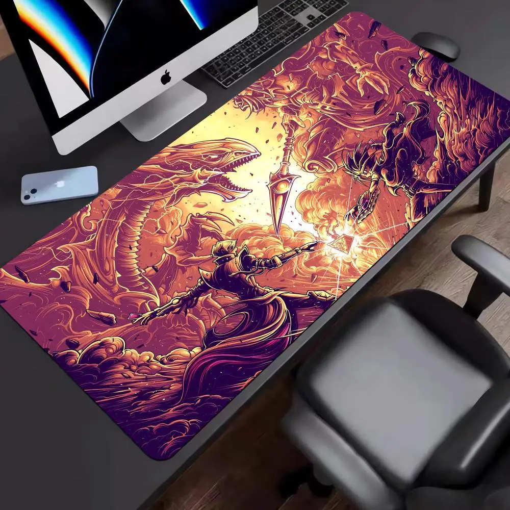 Anime Pink Yu_Gi_Oh art Mousemat Mouse Popular desk mats Office gadgets DIY games computer Pad Non-Slip Rubber Edge locking