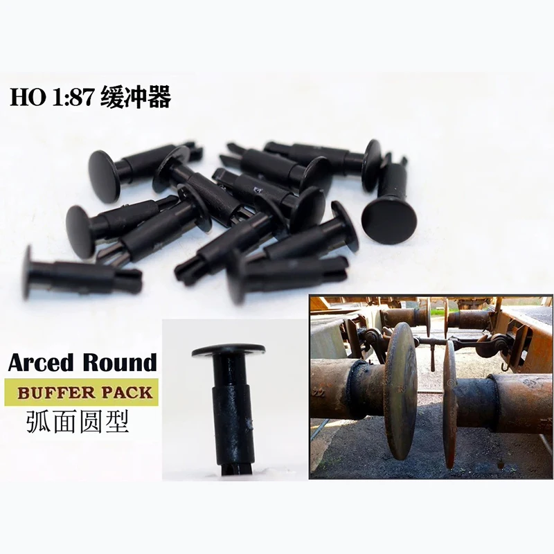 HO Scale 1:87 Train Carriage Buffer Flat/Buffer Arced Buffer Head Simulation Train Model Parts