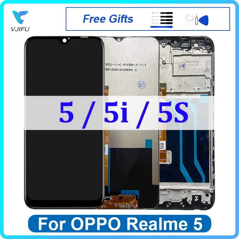 6.5'' Original LCD For OPPO Realme 5 5i 5S Display Touch Screen RMX1911 RMX1925  RMX2030 Digitizer Assembly Replace With Frame