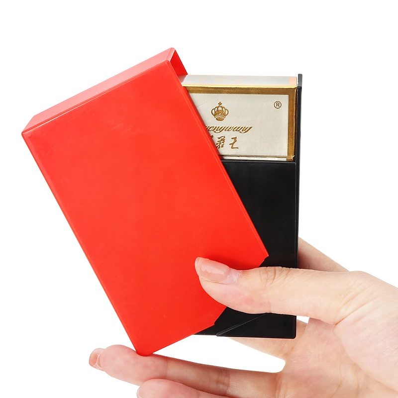 

1PC Portable Plastic Cigarette Case Dispenser Sideslip Design Tobacco Storage Box Container Holder