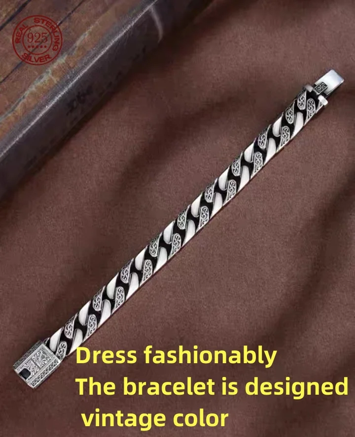 

The new hot S925 sterling silver eternal Rattan Tang grass bracelet punk fashion pure handmade retro trend chain factory price