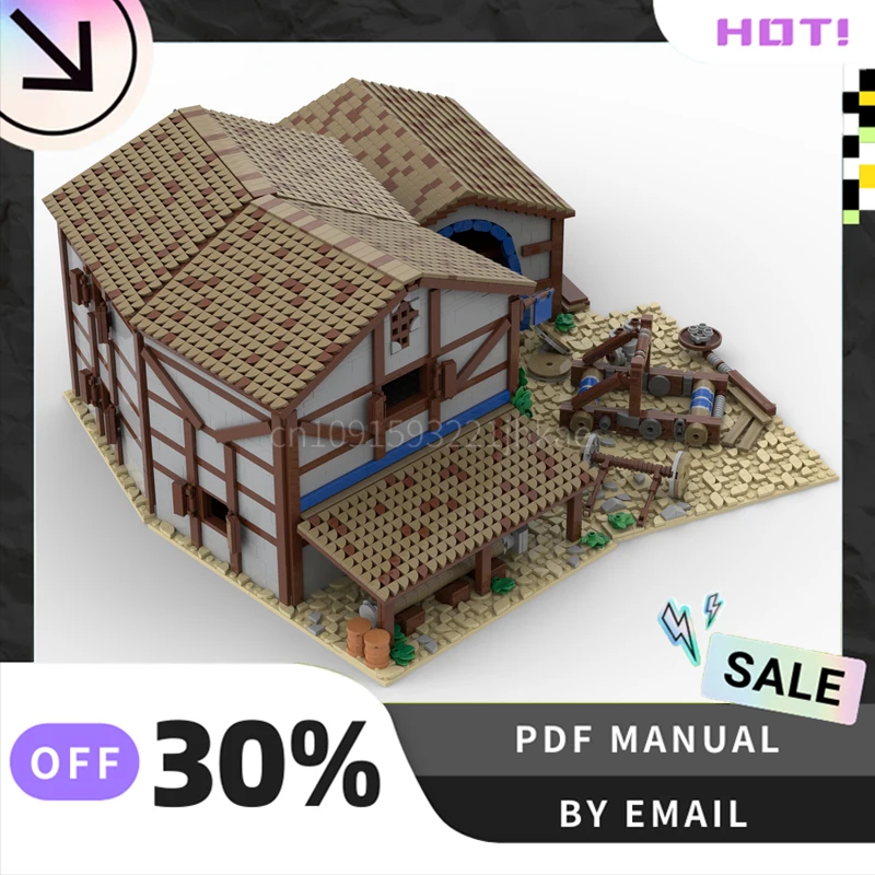 [5292PCS] 맞춤형 MOC 포위 워크샵 크리 에이 티브 빌딩 블록 세트 STEM 교육 장난감 건설 모델 키트 생일 선물