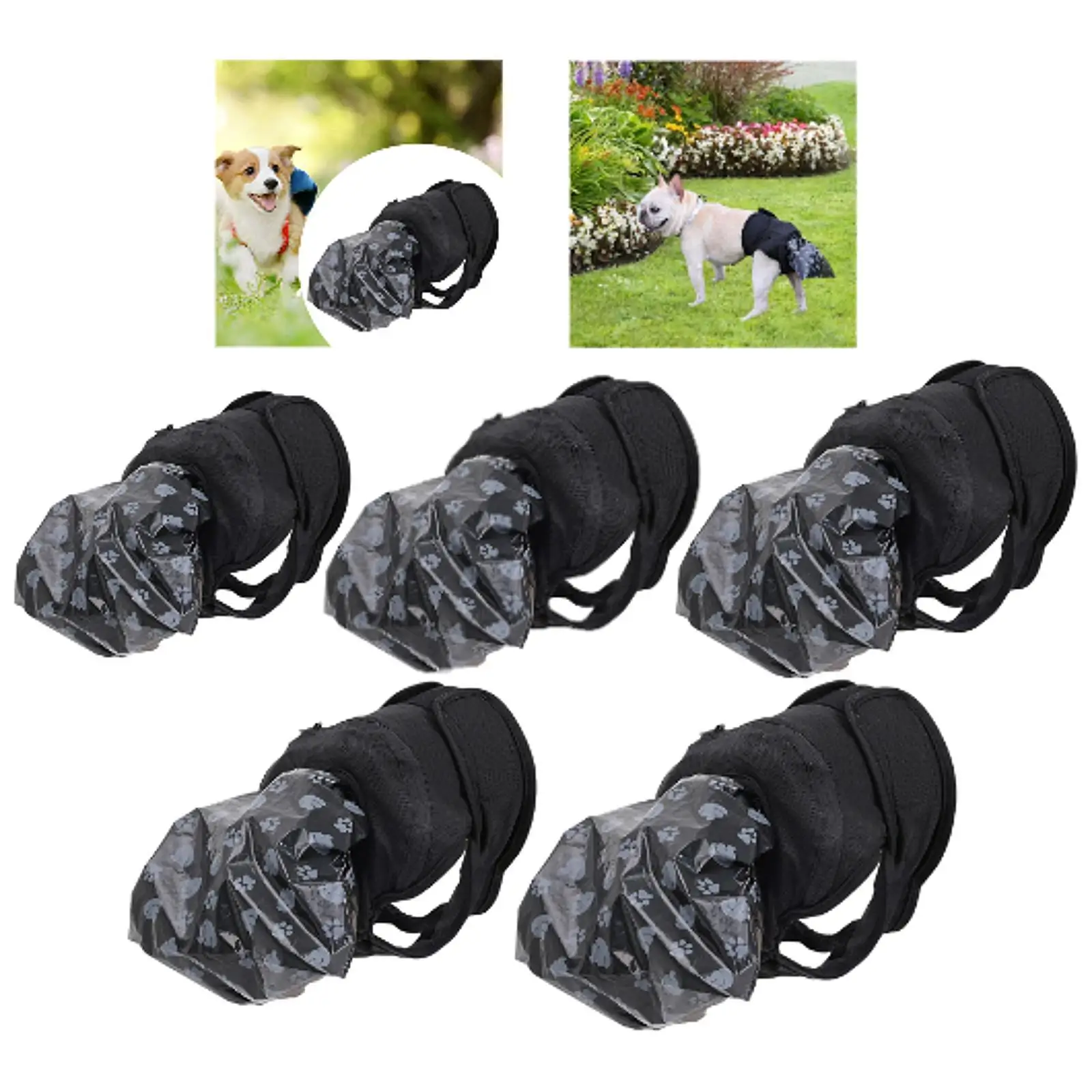 Dog Diaper Pants Waterproof Dog Poop Collection Pants for Long Travel Senior