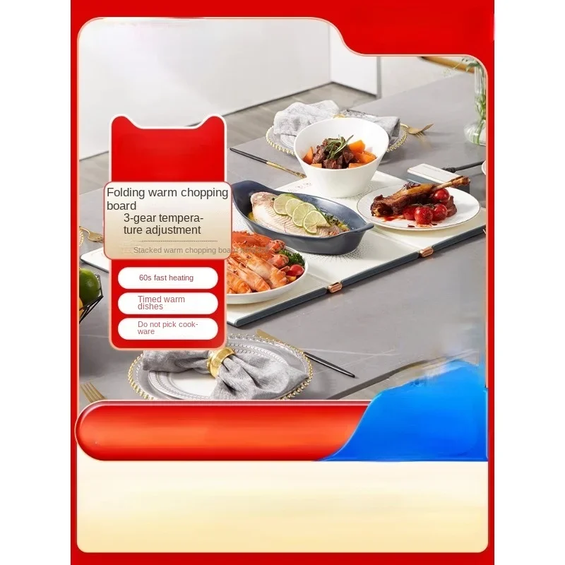 Folding Dishes Warming Plate Food Insulation Board Dishes Warming Keeping Plate Household Warm Vegetable Mat Multi-Functional