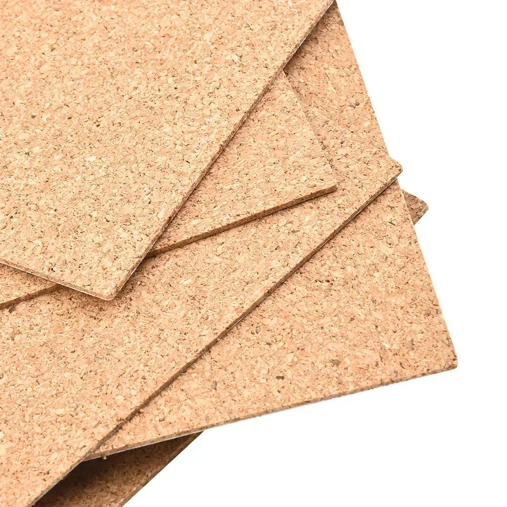 10PCS Selfadhesive Cork Coasters Squares Cork Mats Cork Backing Sheets DIY Crafts Supplies Anti-slip Table Decoration