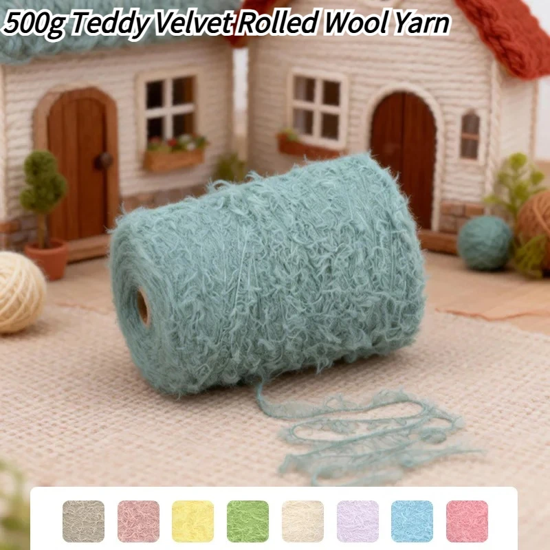 Teddy Velvet Rolled Wool Yarn Imitation Fur Mink Velvet Knitted Yarn DIY Woven Sweater,Blanket,Scarf,Glove Crochet Thread