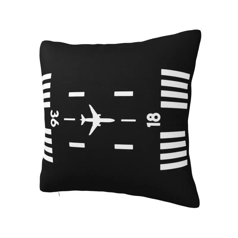 Airport Runway Traffic Controller Pillow Case Decoration Luxury Airplane Pilot Aviator Outdoor Cushions Square Pillowcase