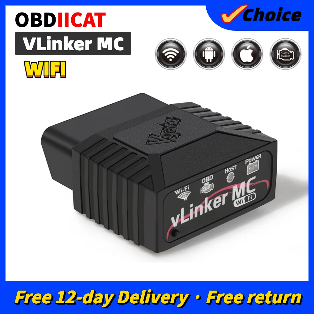 Original Vgate vLinker MC+ ELM327 Bluetooth 4.0 /3.0OBD 2 OBD2 ELM 327 Car Diagnostic For IOS Android Scanner Auto Tool