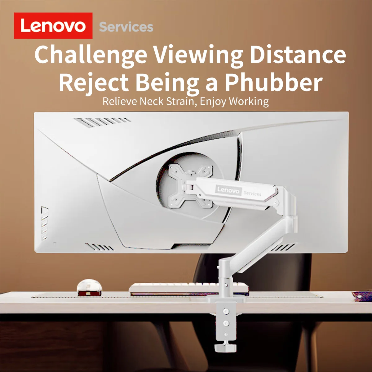 

Lenovo Monitor Stand Robotic Arm Adjustable Display Riser Ergonomic Computer Stand Versatile Screen Adapter 13–32 Inch Monitors