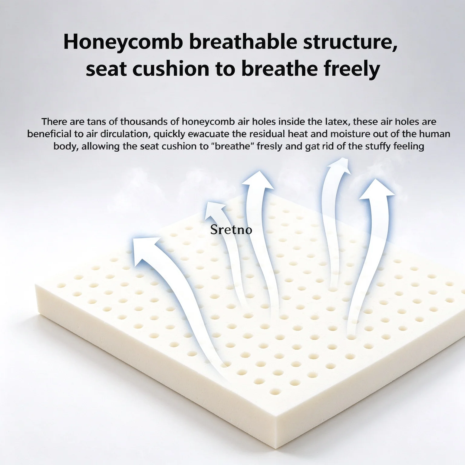 Natural Latex Office Chair Cushions Natural Latex Buttocks Cushion Home Decorations Floor Cushion Car Seat Cushions cojines