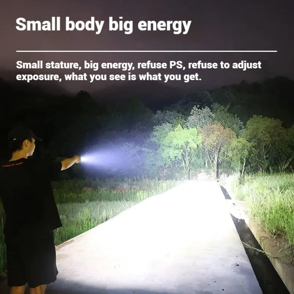 

Super Bright Mini Rechargeable LED Flashlight Portable Handheld Torch for Camping Hiking Home Emergency Outdoor Lighting