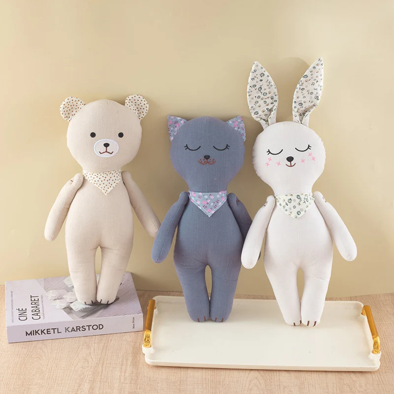 

INS KaBu Doll Kawaii Joint Animal Doll Stuffed Animal Cat Rabbit Bear Toy Kid Soothing Toy The Arms Can Move Doll