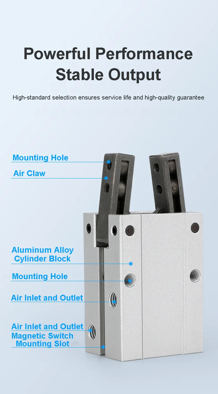 LAIZE HFY Pneumatischer Fingerzylinder Y-Typ Luftgreifer Doppeltwirkend – Detail 5