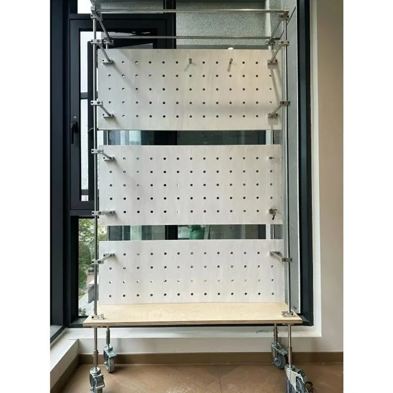 

Birch light shaft hole board shelf porch storage display rack living room