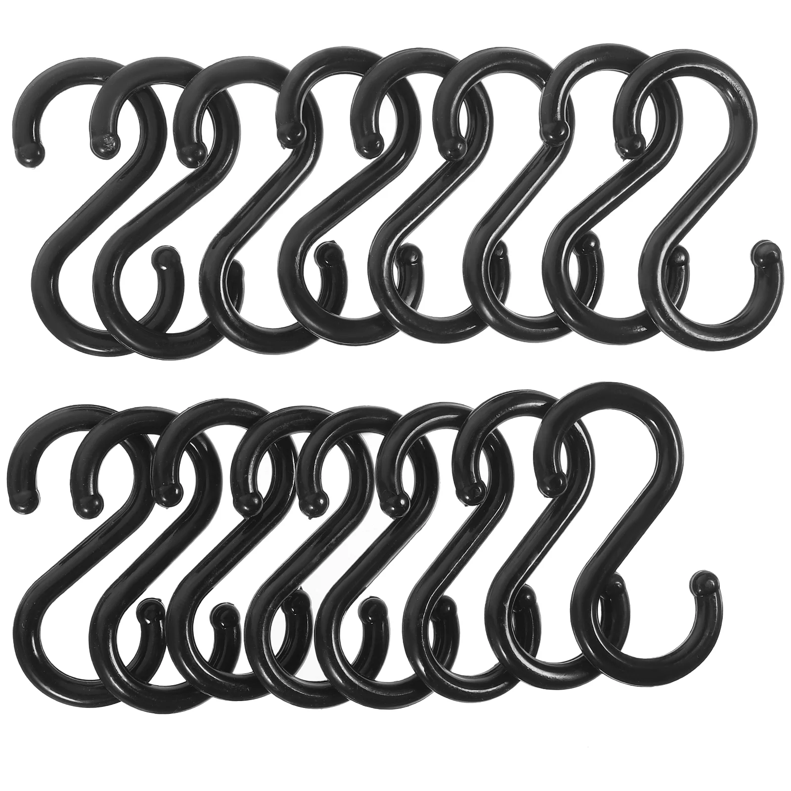 

100 Pcs S-shaped Hook Anti-slip Hooks Towel Plastic Hanger For Coats Closet Clothes