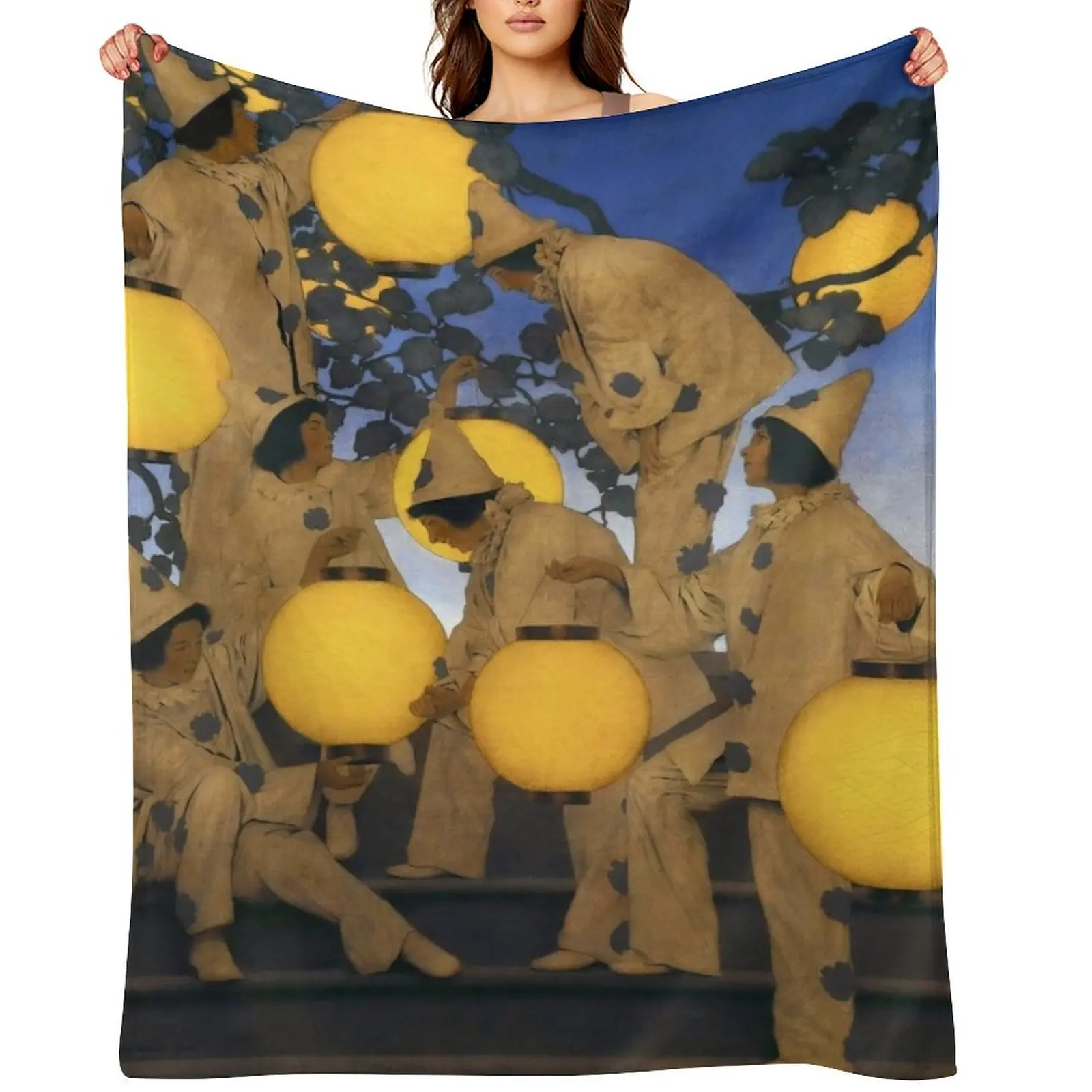 

Maxfield Parrish - The Lantern Bearers Throw Blanket Giant Sofa Hairys Thins Bed Fashionable Blankets