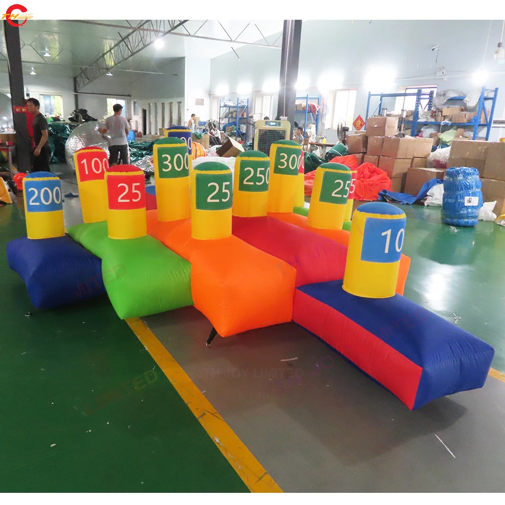 Factory Direct Sale 4x4x2mH Commercial Inflatable Hoop Ring Toss Sport Games Fun Inflatable Ring Throwing Party Rental Equipment