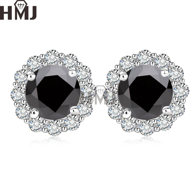 Real Moissanite Diamond Star Stud Earrings GRA Certified D Color VVS1 Pure 925 Sterling Silver for Women Wedding Fine Jewelry