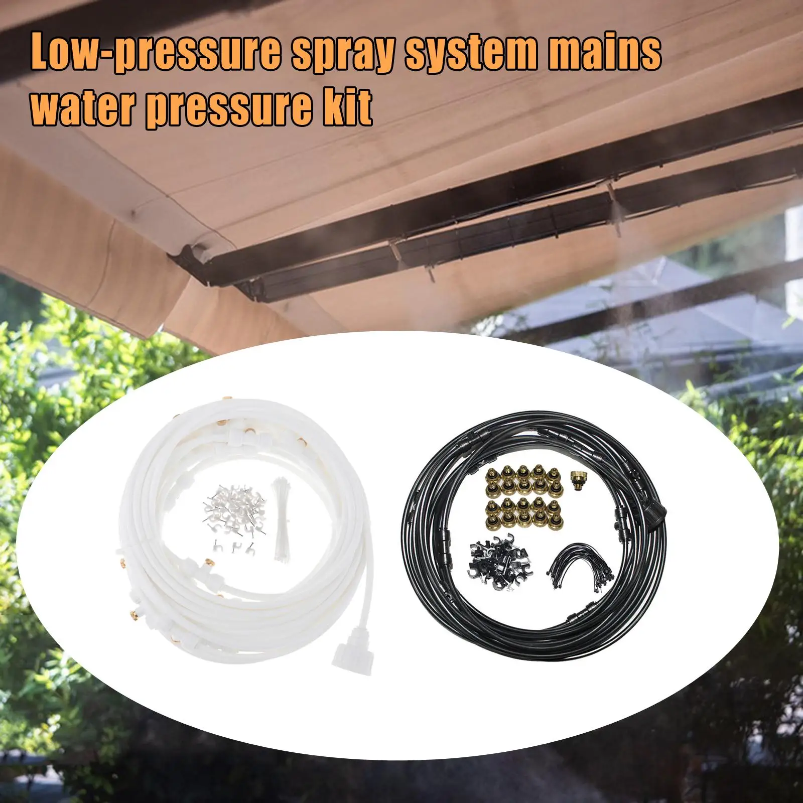 

Misting Cooling System Easy Installation 49 ft Hose Outdoor Misting System Irrigation for Garden Deck Outside Gazebo