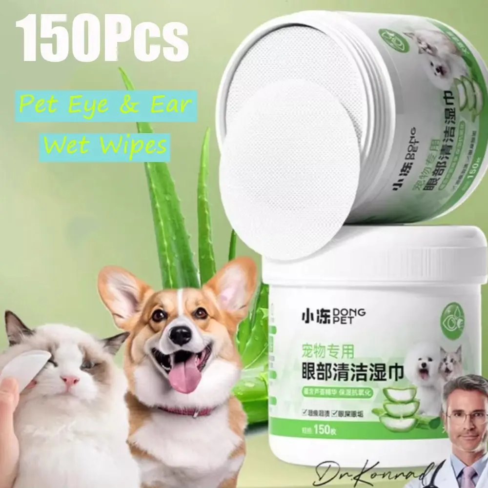 No Irritation Pet Wipes Eyes Tear Stain Remover Ear Cleaning Wipes Pet Eye Wipes Dog Cat Tearmark Wet Wipes