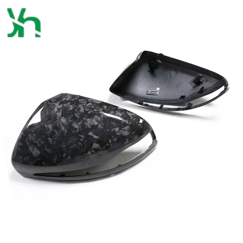 غطاء مرآة من ألياف الكربون الجافة مزورة لسيارة Mercedes-Benz W222 W213 X205 W238 W205 C S GLC E AMG حافظة مرآة الرؤية الخلفية للباب #5