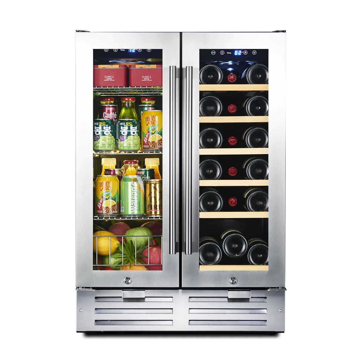 

Double door small constant temperature ice bar wine cabinet household living room wine cabinet