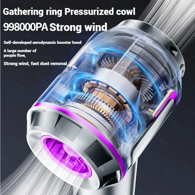 Car Cleaner Portable Car Vacuum Cleaner 998000PA Mini Car Vacuum Cleaner Cordless Strong Powerful for Home Handheld Blower for