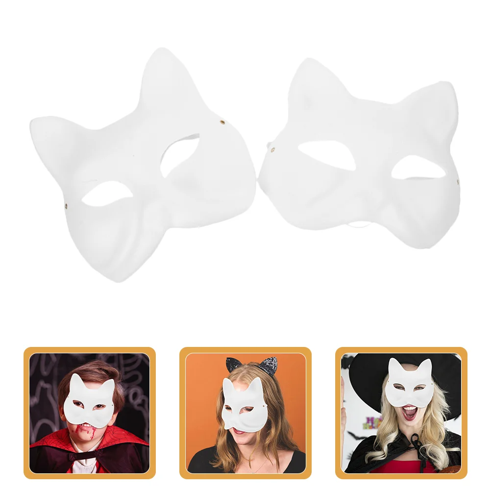 

8 Pcs Mask Stickers Fox Pulp Eye Cat Cosplay DIY Masks Blank White Halloween