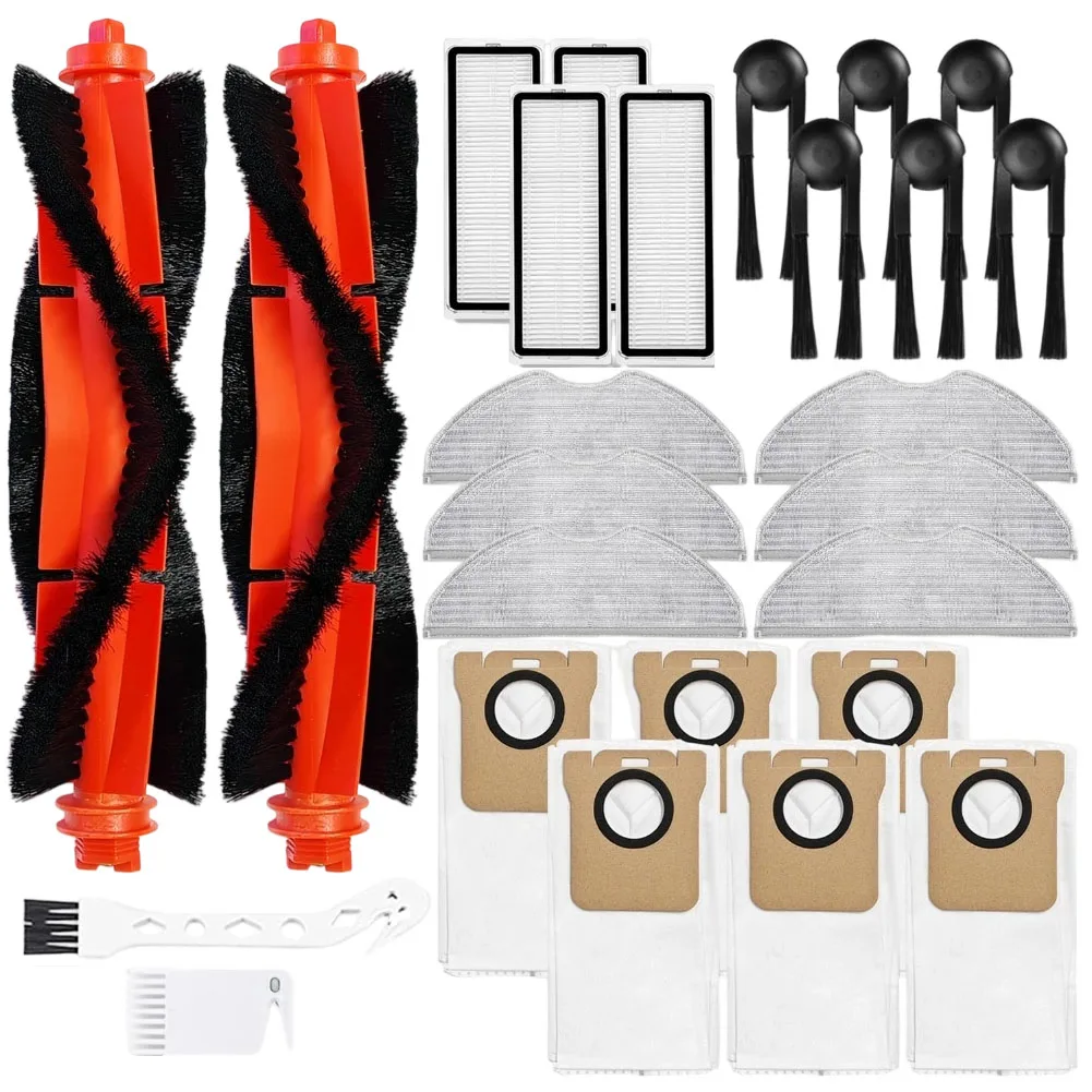 

Комплект из 26 предметов для робота-пылесоса Xiaomi H40/OV51: основная щетка, фильтры, боковая щетка, салфетка для влажной уборки, мешок для сбора пыли, щетка для чистки, запчасти для пылесоса