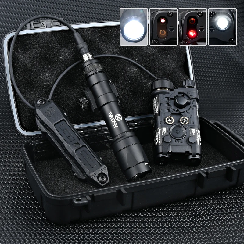 Tactical WADSN NGAL L3 Laser Light M600 M600C Flashlight Double control Extension Switch Airsoft Hunting Combo Set Gear