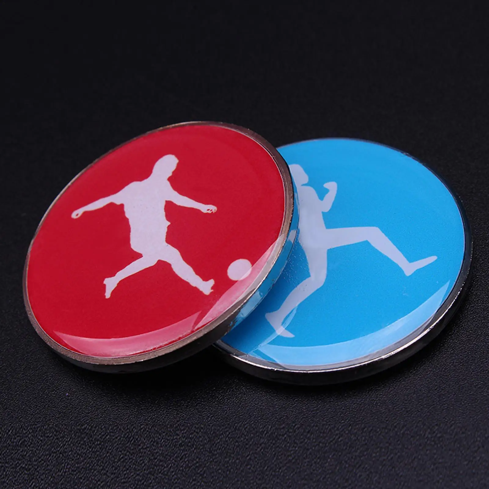 Árbitro lado lance moeda dupla face esportes futebol padrão vôlei flip-moeda lembranças presente para crianças adultos