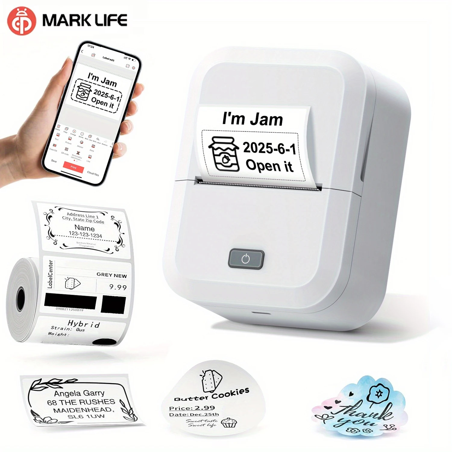 Marklife X2 Label Printer Thermal Printer Inkless Printing Machine Printer For Gift/Diy/Marking/Tag/Label As B21 B1 Printer NEW