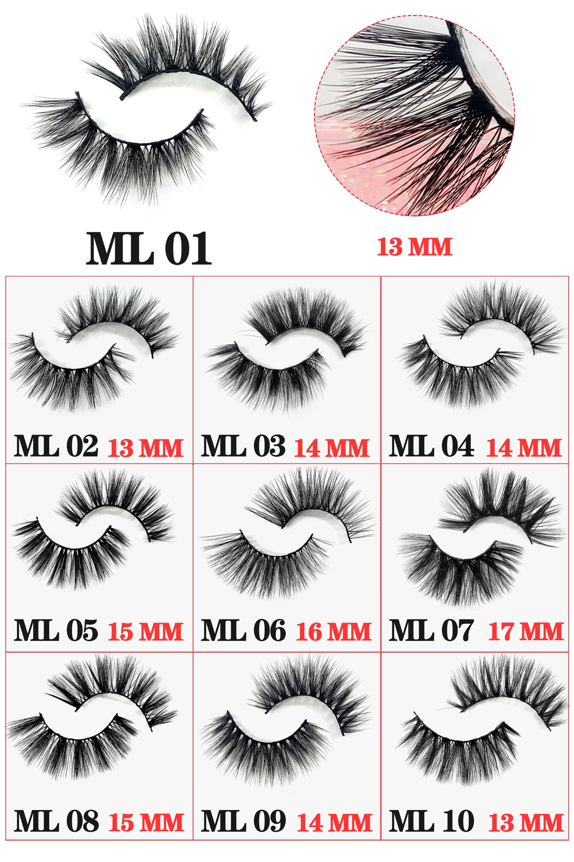 Nieuwe 10/120Packs Wimpers Nep Pluizige Wimpers Bulk Groothandel Vrouwen Make-Up Tools Lange Dramatische Faux Nerts Lash Groothandel Wimpers