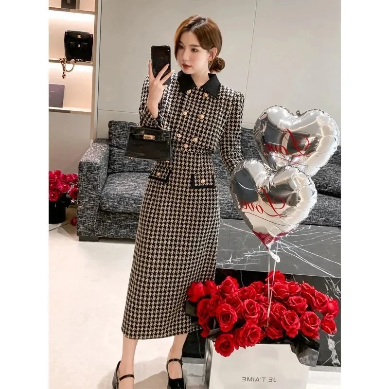 Fried Street Spring Autumn New Women\'s.Suit Dress Sets Women\'s Fashion High Sense Sling Dress And Short Jacket Two-Piece Suit La