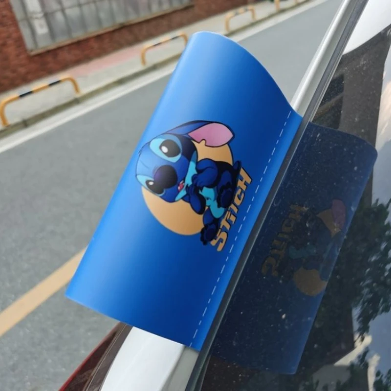 Disney Stitch Car Washing Labels PVC Waterproof Washing Mark Door Tag Stickers Cartoon Trunk Door Tailgate Car Decoratiions